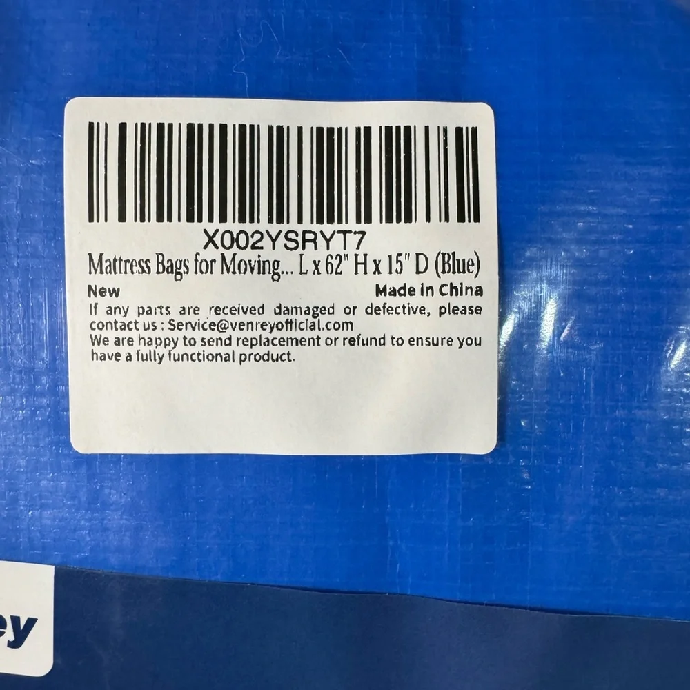 Blue Queen Size Mattress Bag for Moving‎ & Storage NEW